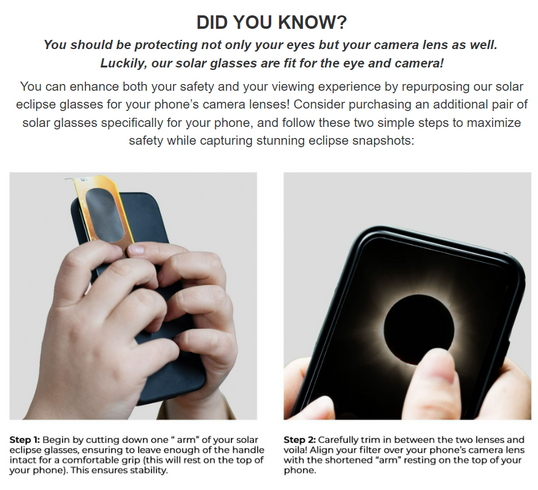 Lunettes d'éclipse solaire fabriquées aux États-Unis - Certifiées CE et ISO (2 pièces/5 pièces/10 pièces/50 pièces)