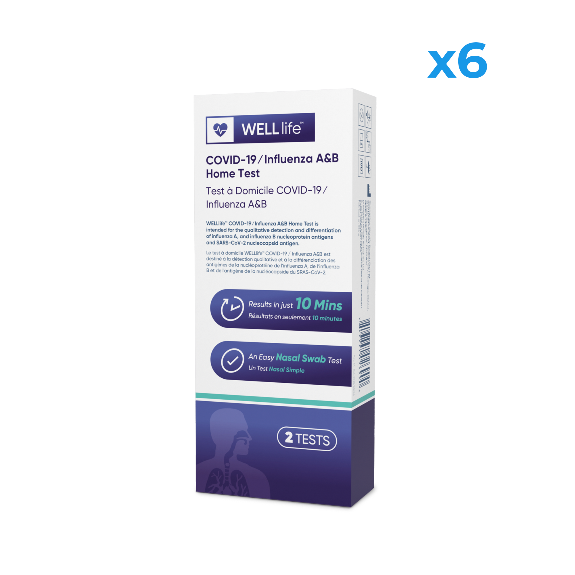 WELLlife™ 3-in-1 COVID / Flu A&B Test Kit