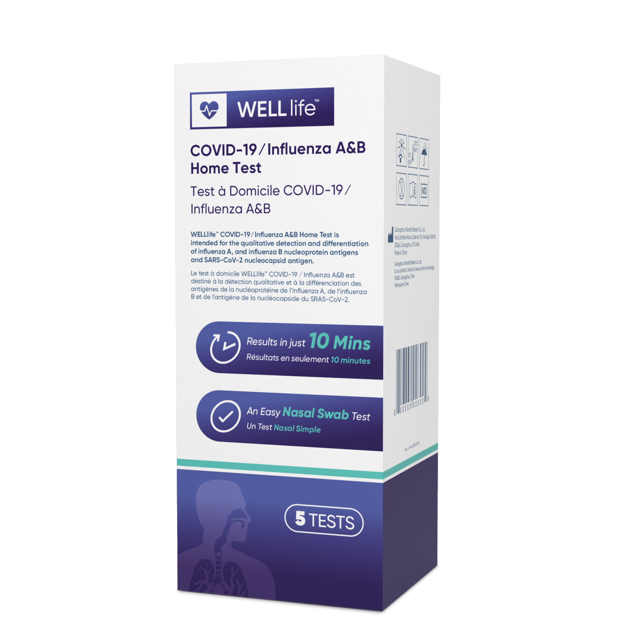 WELLlife™ COVID-19 ⁄ Influenza A&B Test Kit
