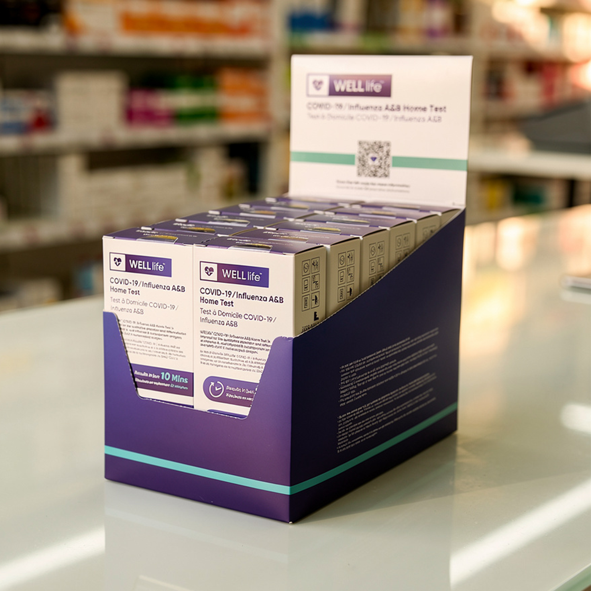 WELLlife™ 3-in-1 COVID / Flu A&B Test Kit