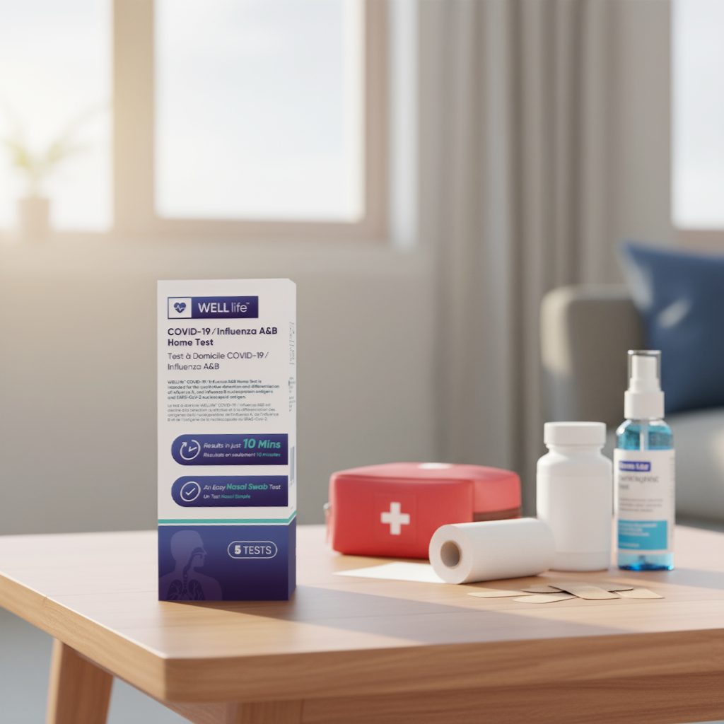 WELLlife™ COVID-19 ⁄ Influenza A&B Test Kit - 25 Pack