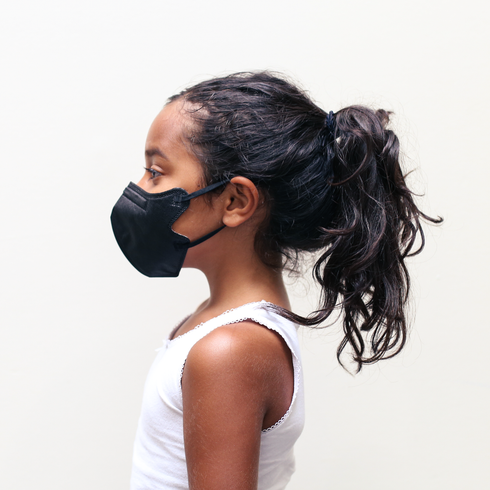 Kid's Black White KN95 Protective Best Face Mask Individually Sealed PPE Supply