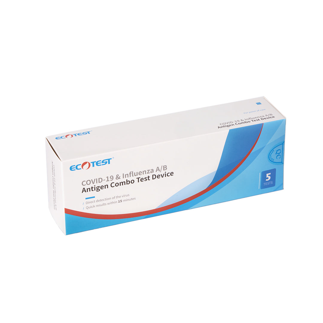 Kit de test rapide antigénique Ecotest 3 en 1 pour la COVID-19 et la grippe A/B