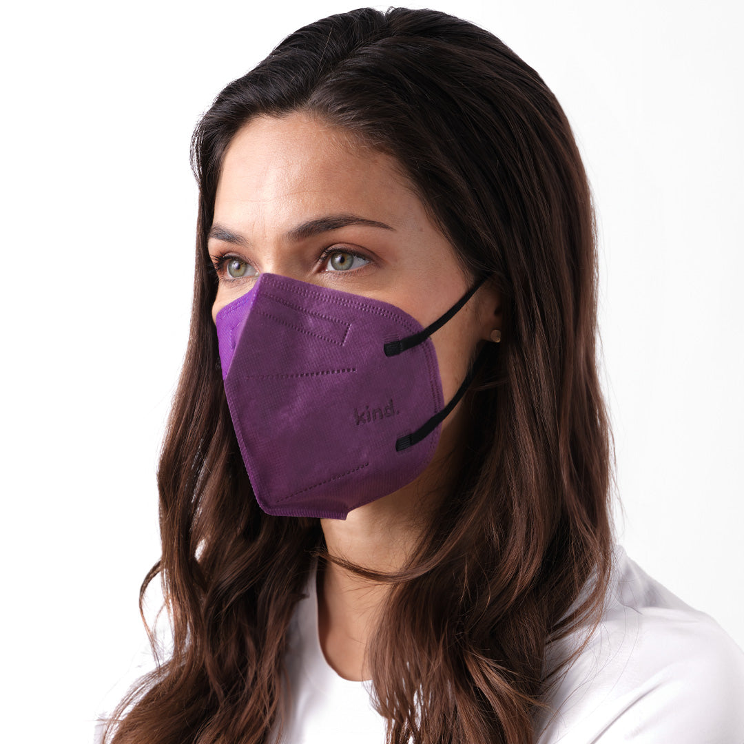 Masque respiratoire Kind KN95 - Série Couleur (forme conique)