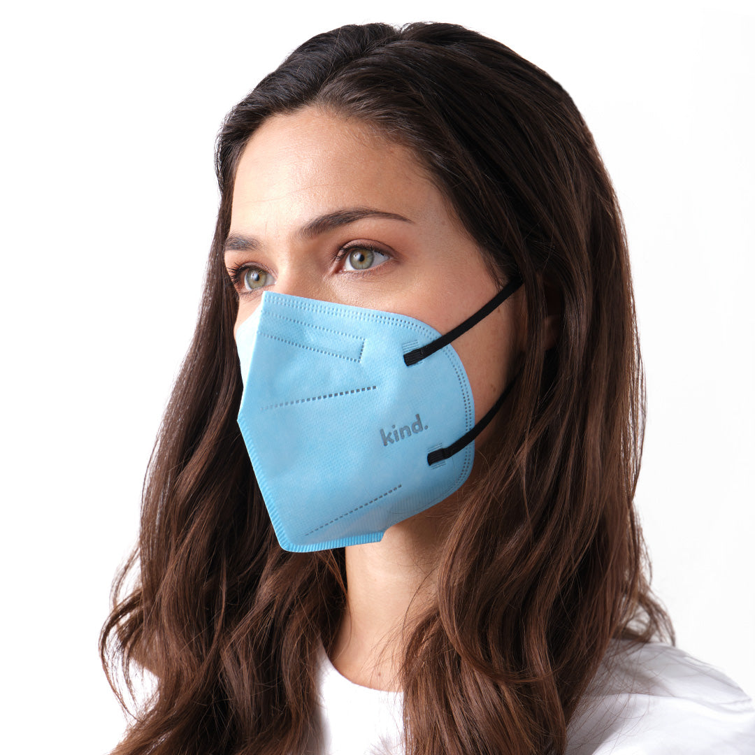 Cone Mask Blue KIND KN95 Cone Respirator Face Mask -15 Colours – PPE Supply Canada
