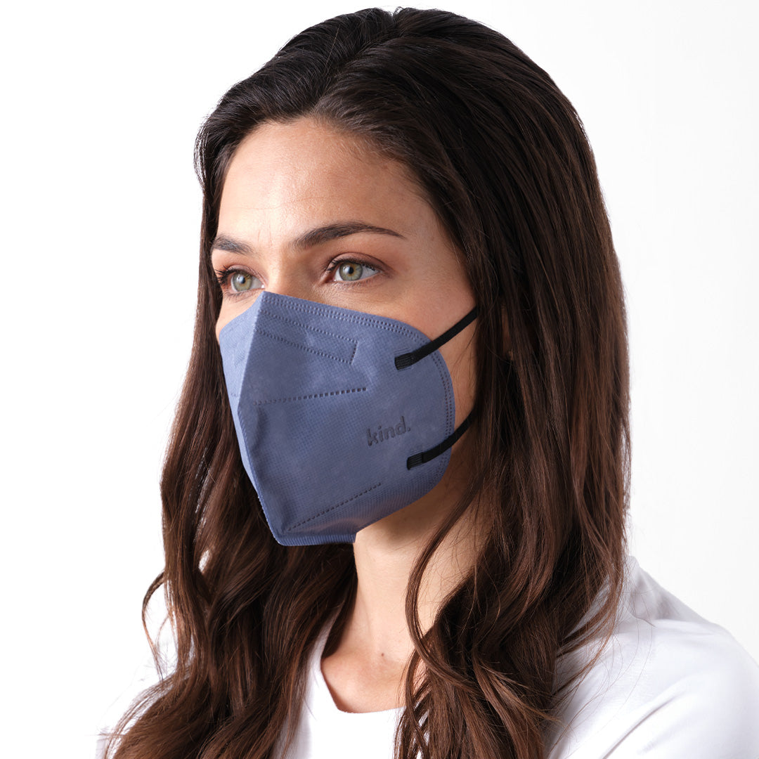 Cone Mask Blue KIND KN95 Cone Respirator Face Mask -15 Colours – PPE Supply Canada