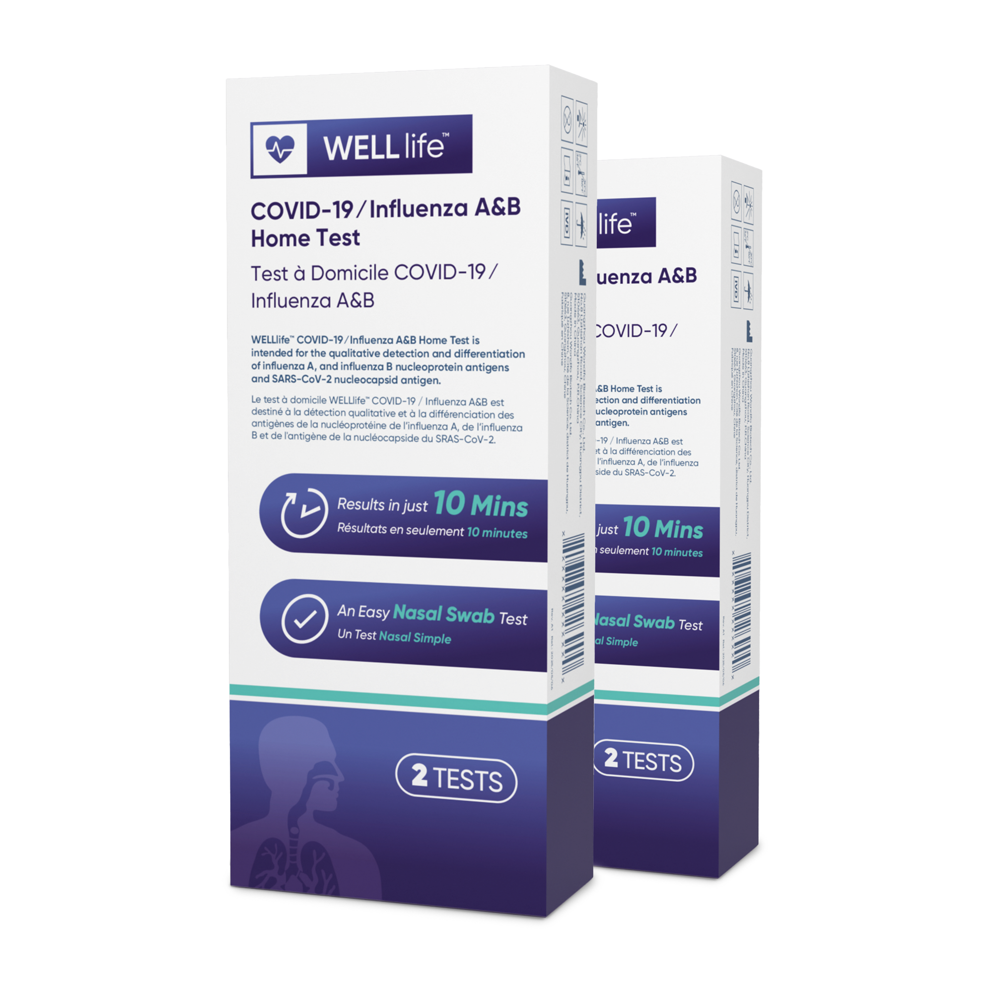 WELLlife™ 3-in-1 COVID / Flu A&B Test Kit
