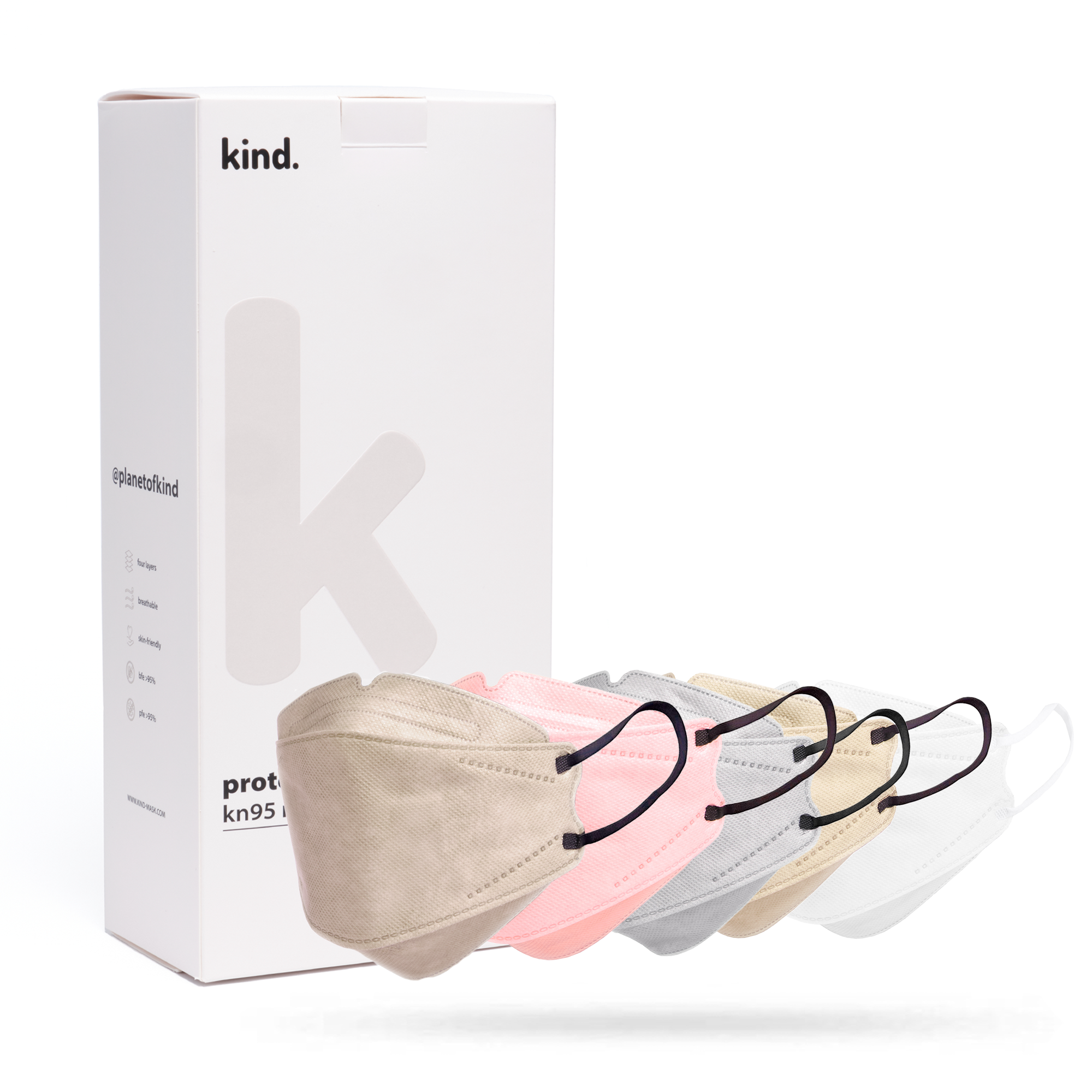 Kind KN95 Respirator Face Mask: The Neutral Collection