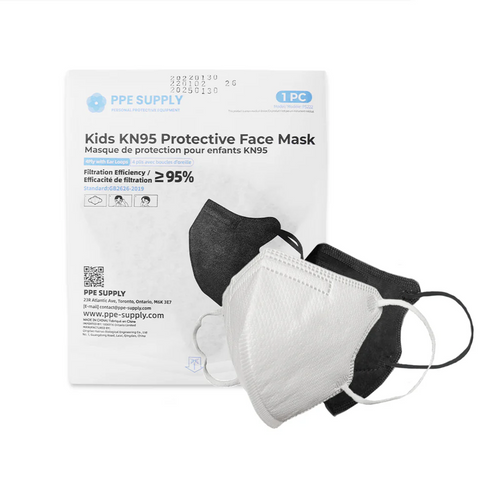 Masque respiratoire KN95 pour enfants, scellé individuellement (forme conique)