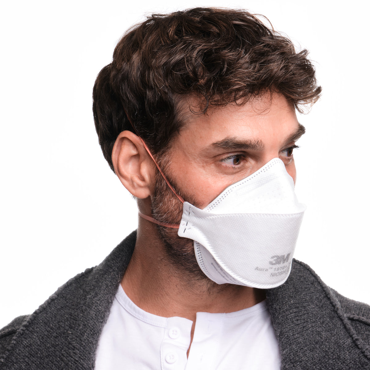 Respirateur et masque chirurgical 3M N95 Aura™ 1870+ Fabriqué au Canada (NIOSH)