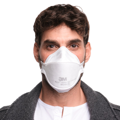 Respirateur et masque chirurgical 3M N95 Aura™ 1870+ Fabriqué au Canada (NIOSH)