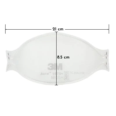 Respirateur et masque chirurgical 3M N95 Aura™ 1870+ Fabriqué au Canada (NIOSH)