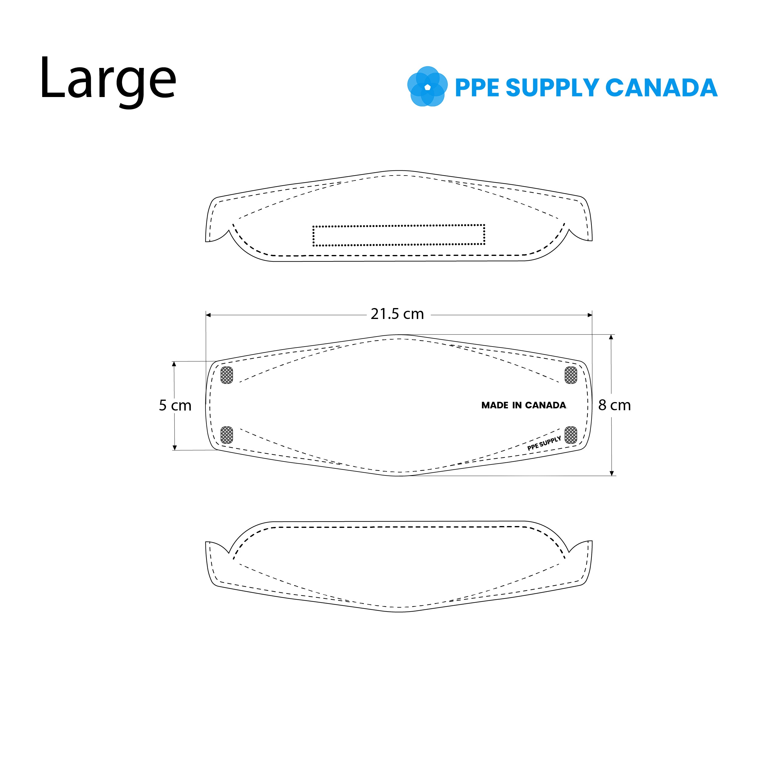 N95 Respirator Face Mask Made in Canada (Large) PPE Supply Canada