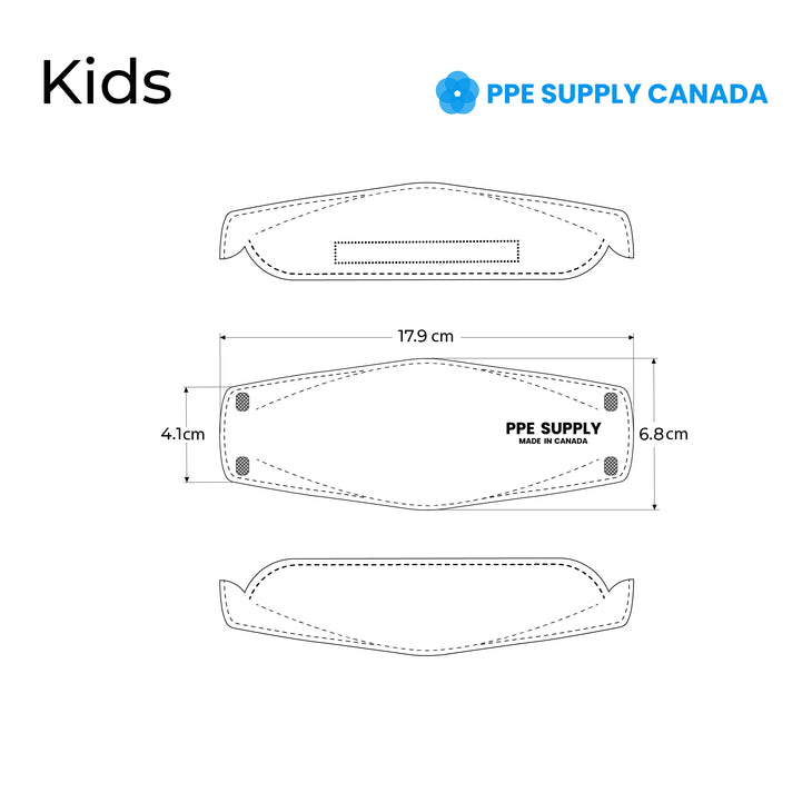 Kids N95 Respirator Face Mask Made in Canada by PPE Supply